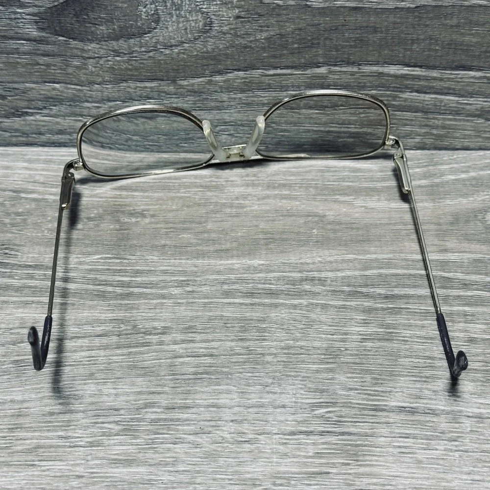 Stetson Eyeglass Frames Mens Silver Aviator Rectangular Metal Frames Only